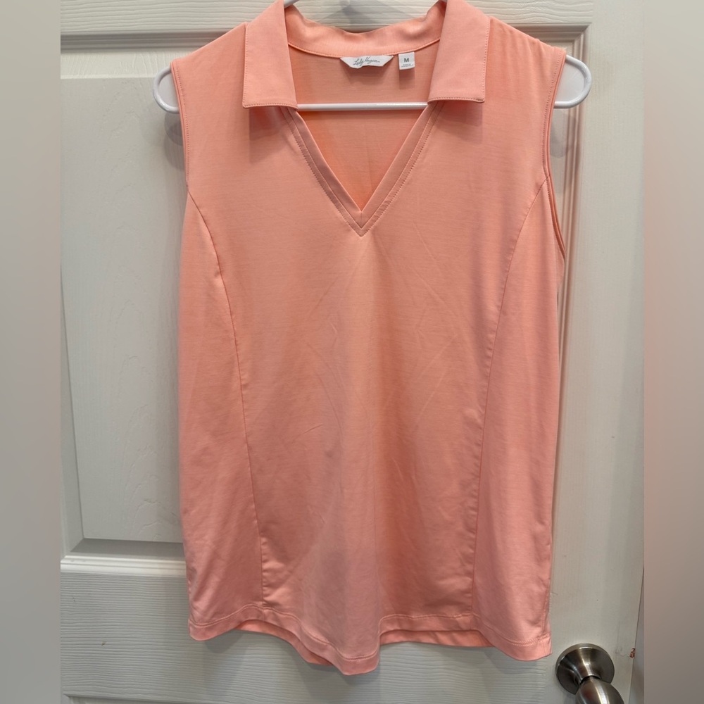 Lady Hagen Coral Sleeveless Top